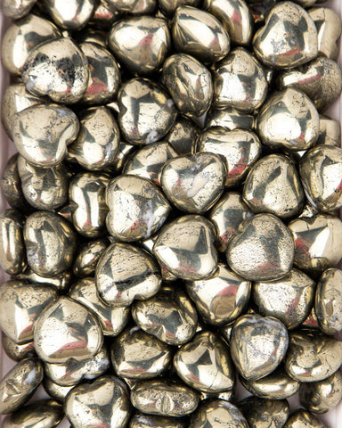 30mm Heart - Pyrite
