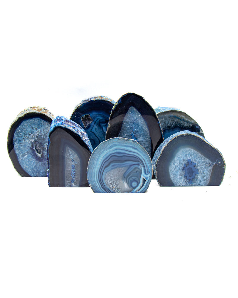 Agate Ends Cut Base - Blue (A Grade)
