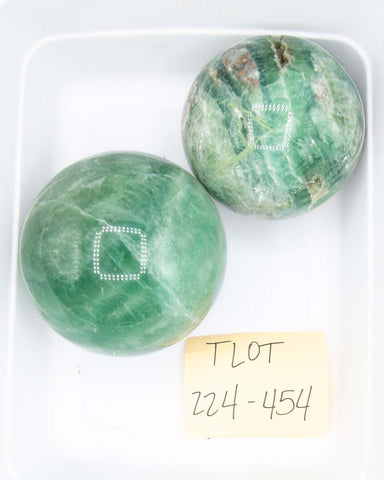 Fluorite Spheres - 2 pcs / 15 lb (#224454)