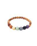 Chakra Wood Bead Bracelet