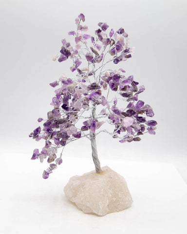 Chip Tree w/ Stone Base - Amethyst