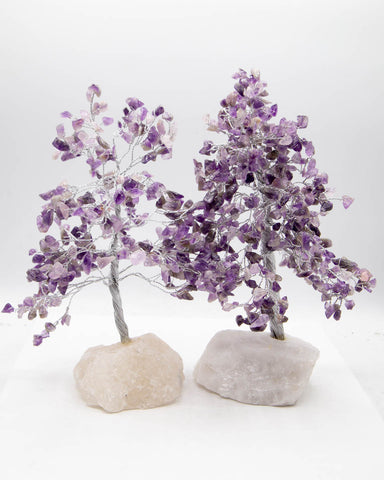 Chip Tree w/ Stone Base - Amethyst