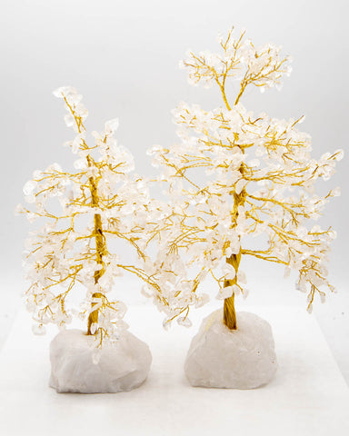 Chip Tree w/ Stone Base - Clear Quartz