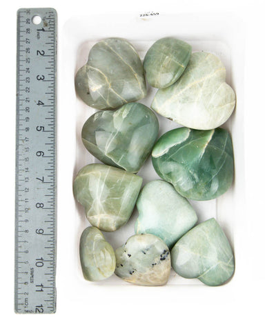 Garnierite Hearts - 10 pcs (#226659)