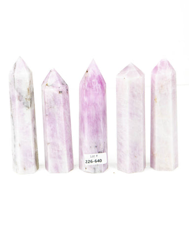 Kunzite Polished Points - 5 pcs (#226640)