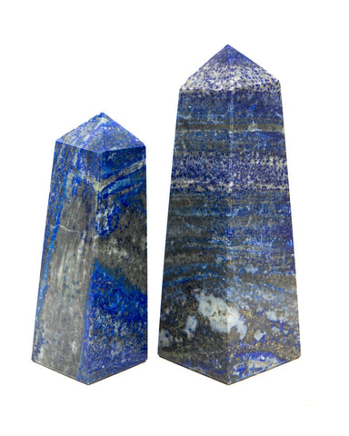 Lapis Lazuli Obelisks - 2 pcs / 5.4 lb (#225327)