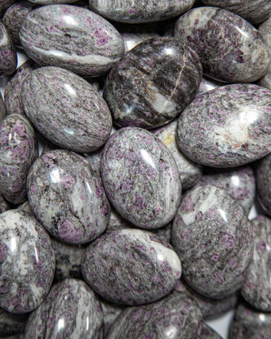 Pink Garnet Palm Stones