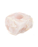 Rough Rose Quartz Candleholder