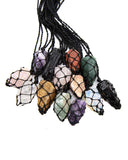 Rough Stone Necklace (Thread Wrapped)