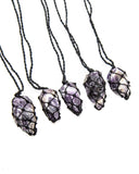 Rough Stone Necklace (Thread Wrapped)