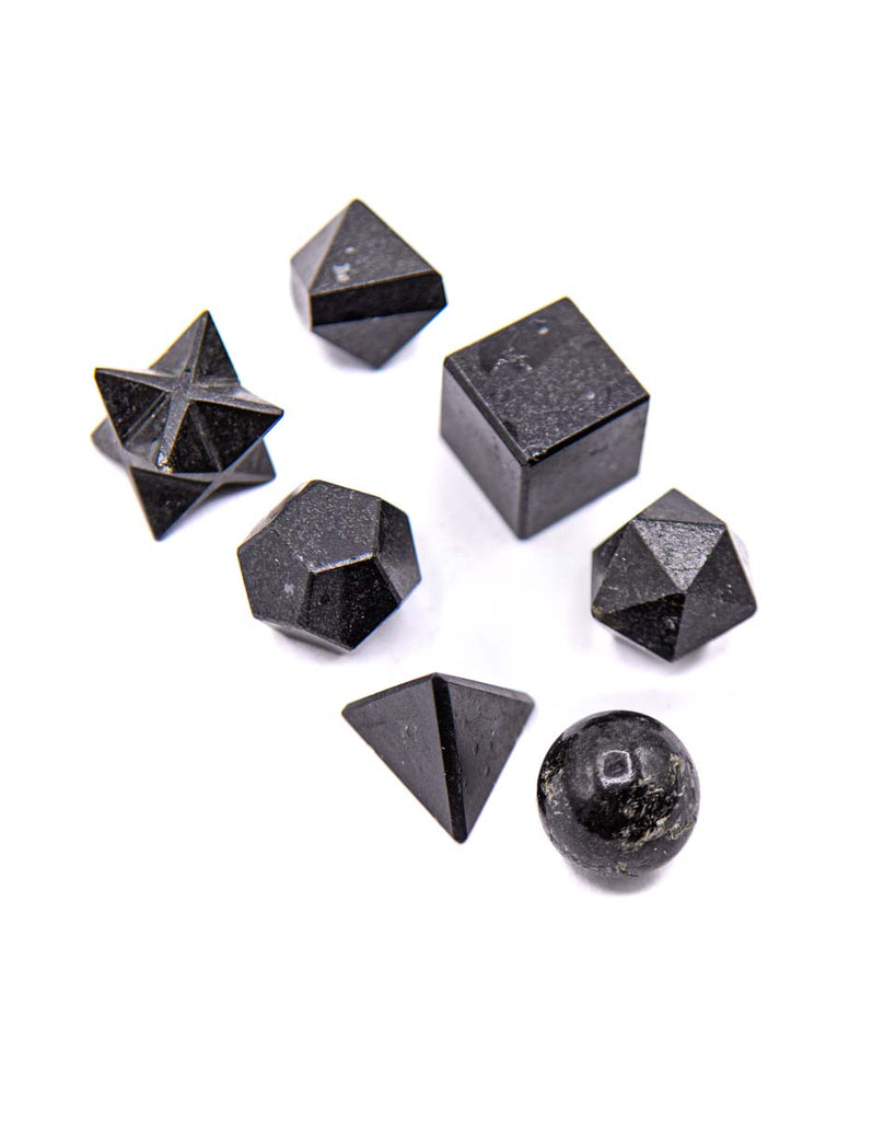 Sacred Geometry Set - Black Tourmaline (5 pcs)