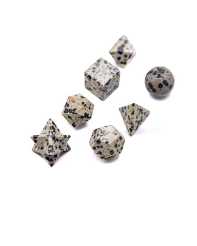 Sacred Geometry Set - Dalmatian Stone (7 pcs)