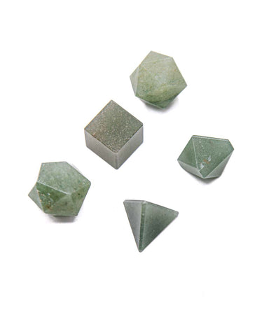 Sacred Geometry Set - Green Aventurine (5 pcs)