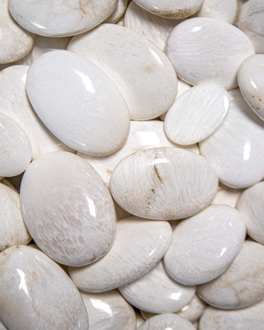 Scolecite (White) Palm Stones