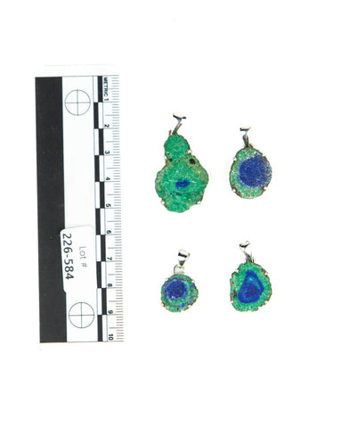 Rocky Mountain Blueberry Sterling Pendants - 4 pcs (#226584)