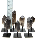 Smoky Quartz Points on Metal Base