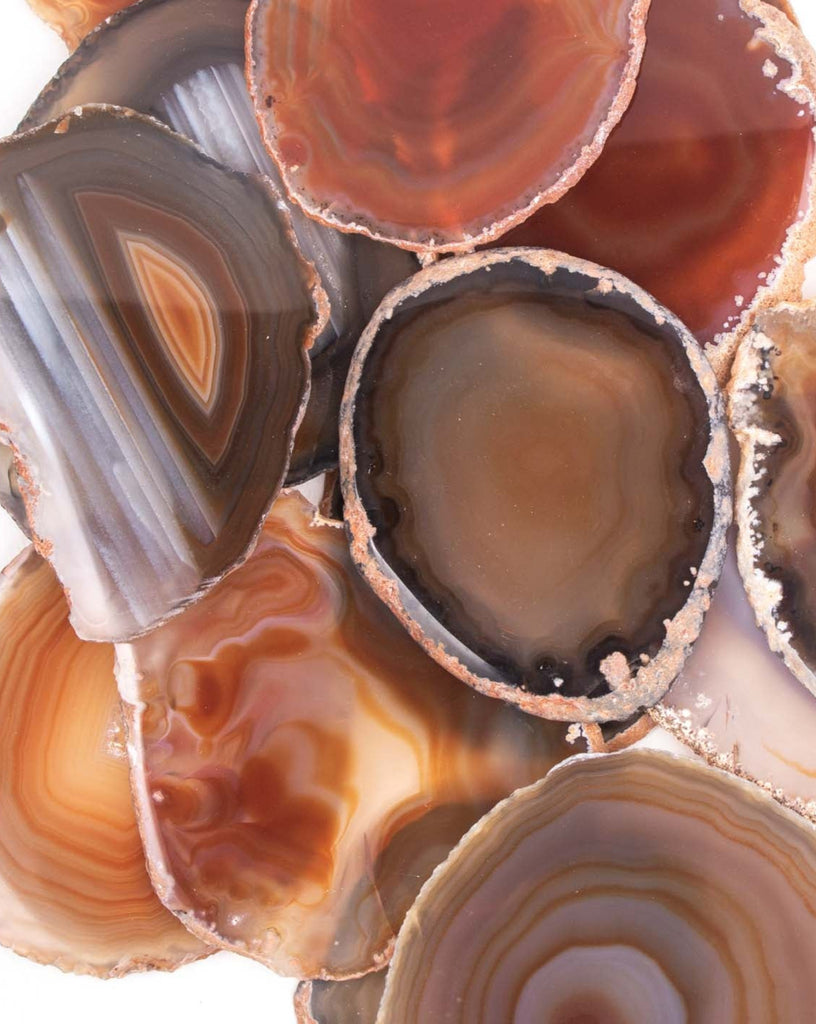 Agate Thin Slice, Red
