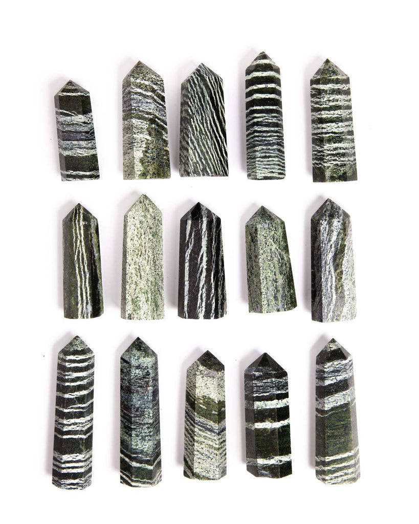 Green Zebra Jasper Polished Point