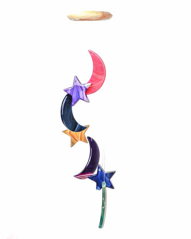 Moon and Star Agate Windchime