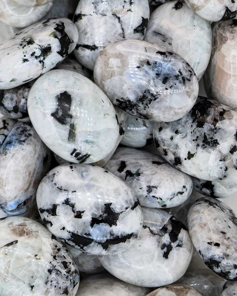 Rainbow Moonstone Palm Stones