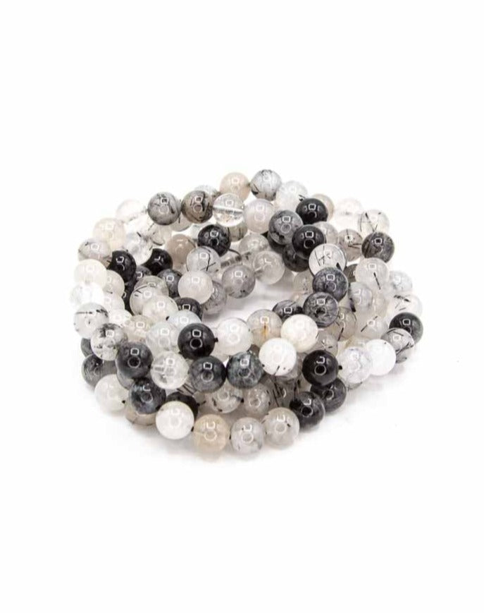 Tourmalinated Quartz Bracelet - 8mm