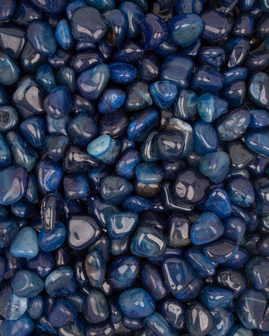 Tumbled Agate, Blue (Dyed)