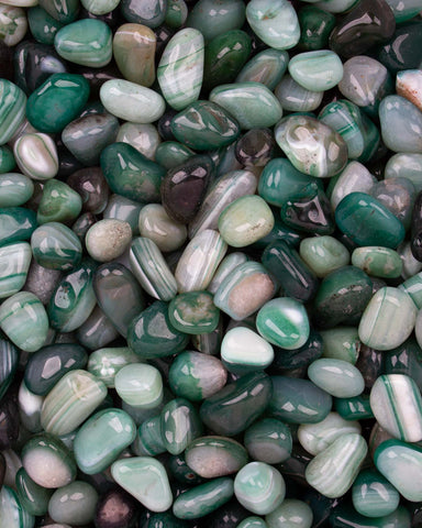 Tumbled Agate, Green (Dyed)
