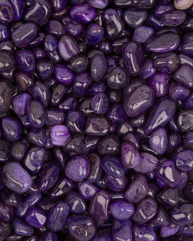 Tumbled Agate, Purple (Dyed)