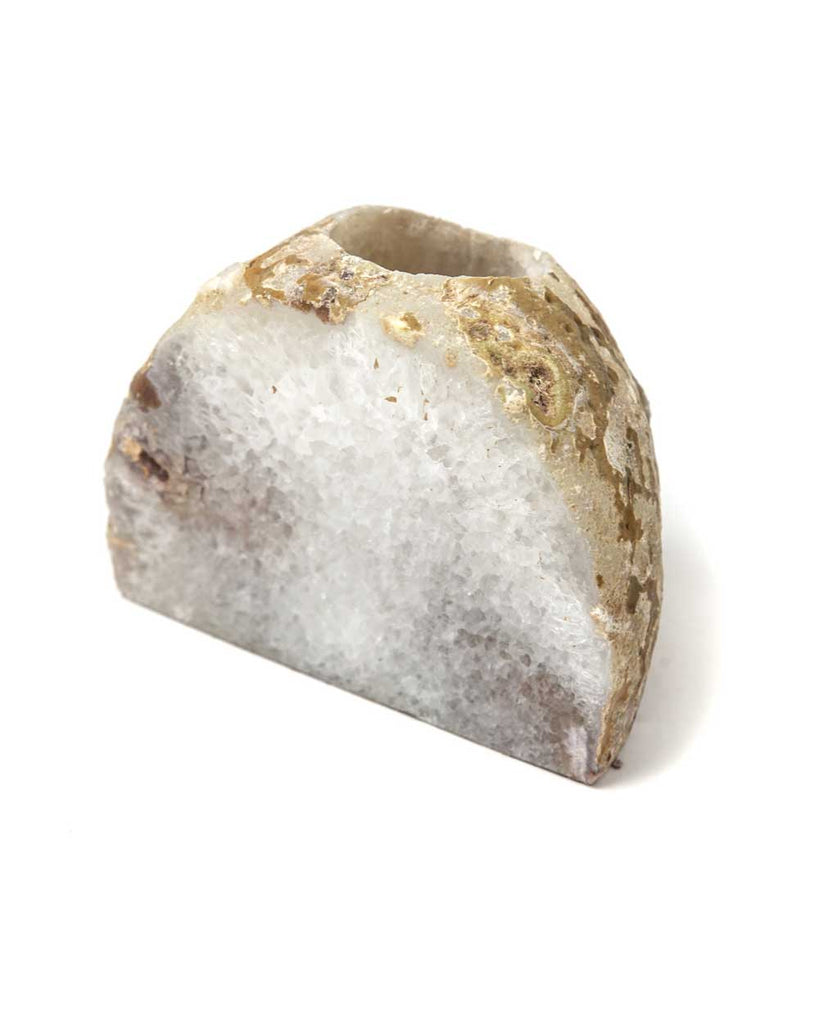Agate End Candle Holder