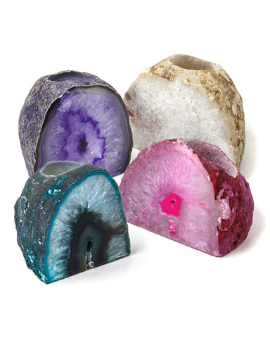Agate End Candle Holder