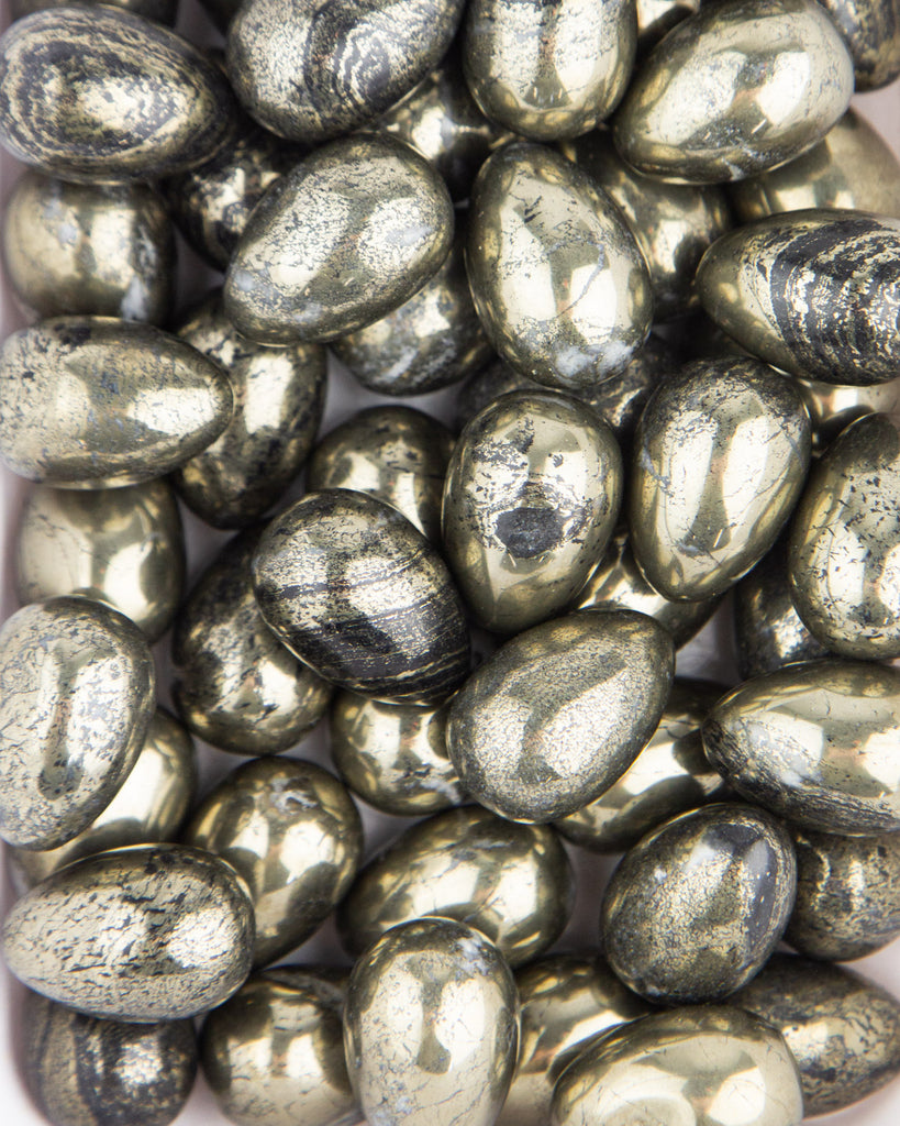 30mm Eggs - Pyrite