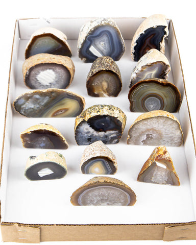 Agate Ends Cut Base (Natural) - 15 pcs (#225889)