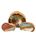 Agate Ends Cut Base (Red) - 3 pcs (#225894)