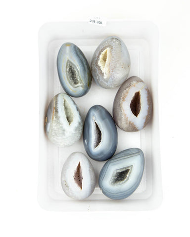 Agate Druzy Eggs - 7 pcs (#226206)