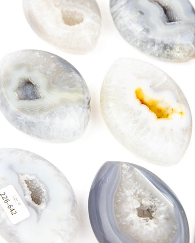 Agate Druzy Eyes - 6 pcs (#226642)