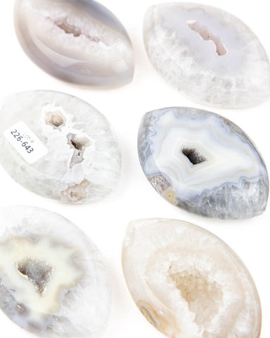 Agate Druzy Eyes - 6 pcs (#226643)