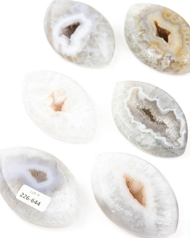 Agate Druzy Eyes - 6 pcs (#226644)