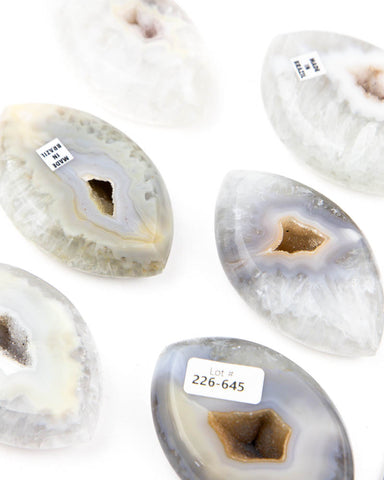 Agate Druzy Eyes - 6 pcs (#226645)