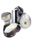 Polished Agate Druzy Mix - 5 pcs (#225567)