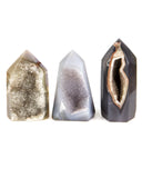 Agate Druzy Towers - 3 pcs (#226069)