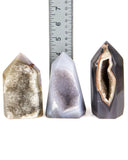 Agate Druzy Towers - 3 pcs (#226069)