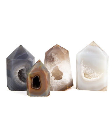 Agate Druzy Towers - 4 pcs (#226070)