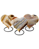 Polished Agate Heart Slice (4-5in)