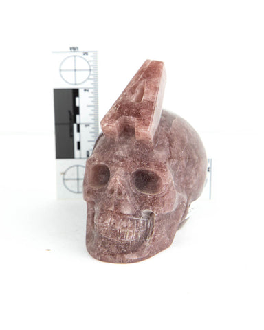 Alpha Skull "A" - Strawberry Quartz (#225455)