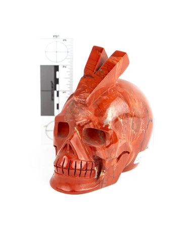 Alpha Skull "V" - Red Jasper (#225457)