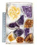 Amethyst and Citrine Druzy  - 10 pcs (#225781)