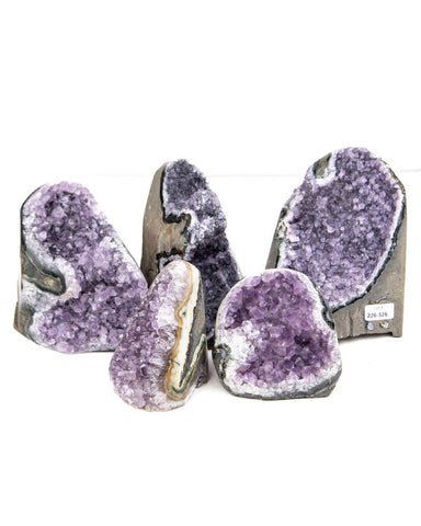 Cut Base Amethyst Druzy - 5 pcs (#226526)