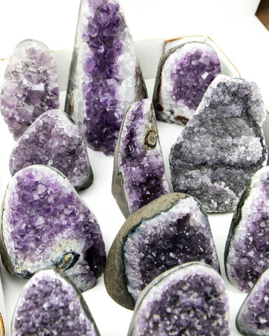 Amethyst Druzy Cut Base - 12 pcs (#226681)