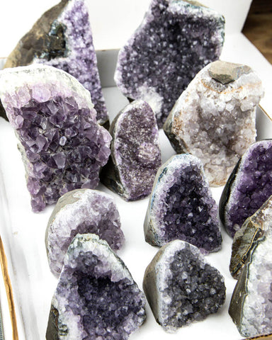 Amethyst Druzy Cut Base - 12 pcs (#226682)