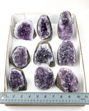 Amethyst Druzy Cut Base - 9 pcs (#226683)